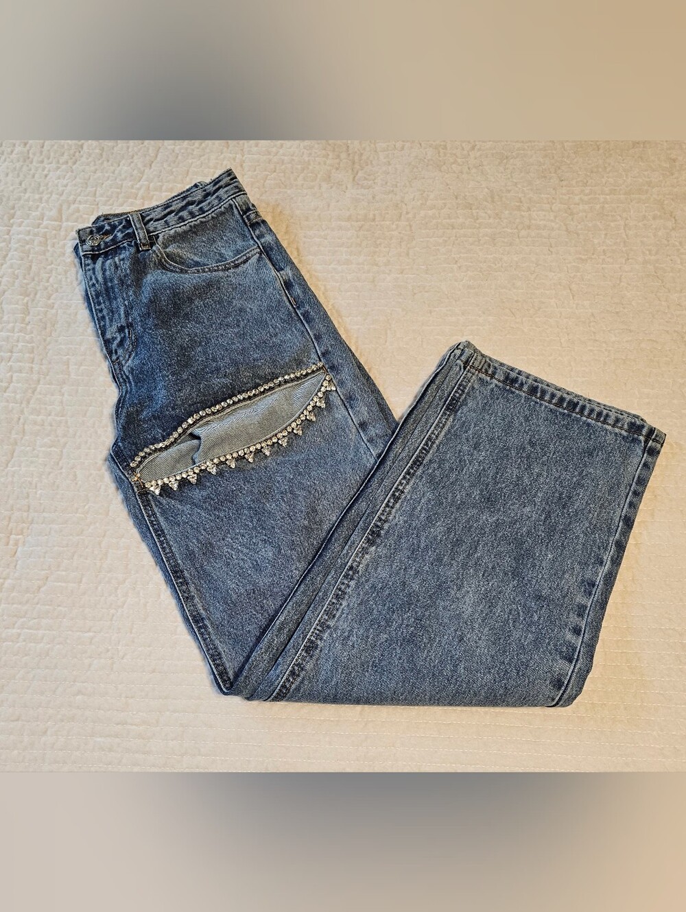 Steve Madden Embellished Vintage Wash Women’s Jeans - Blue